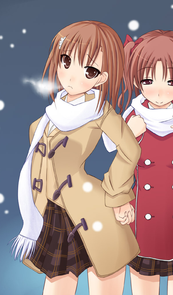 Девочки в зимней одежде