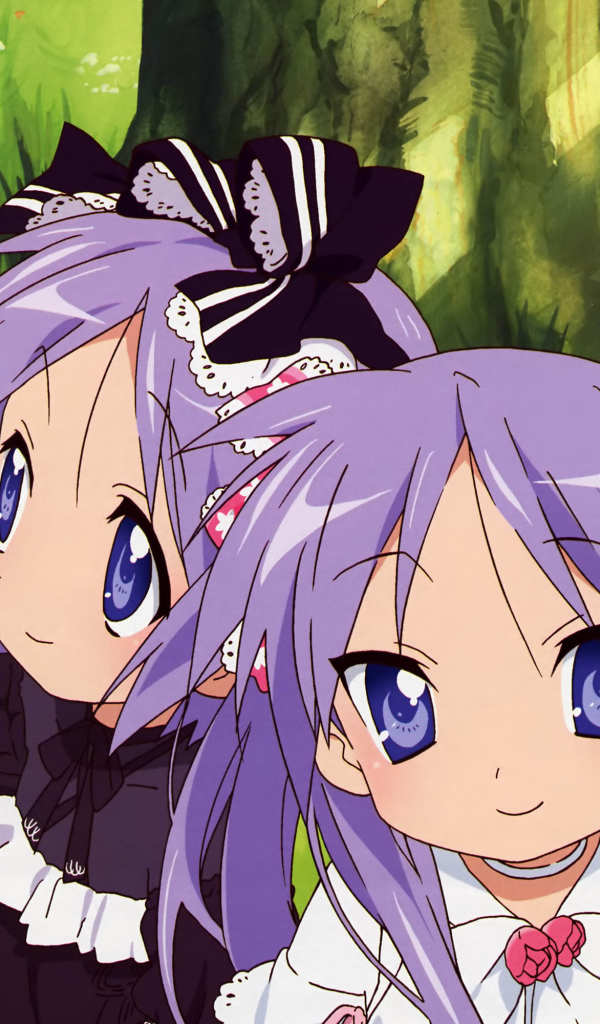 Две девочки с птичкой