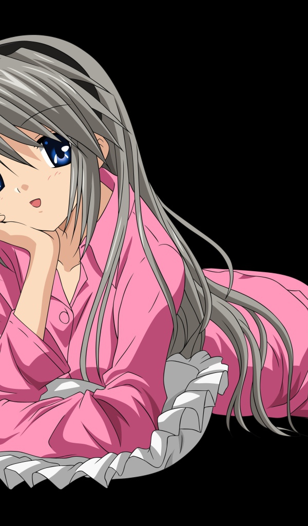 Аниме девочка на подушке