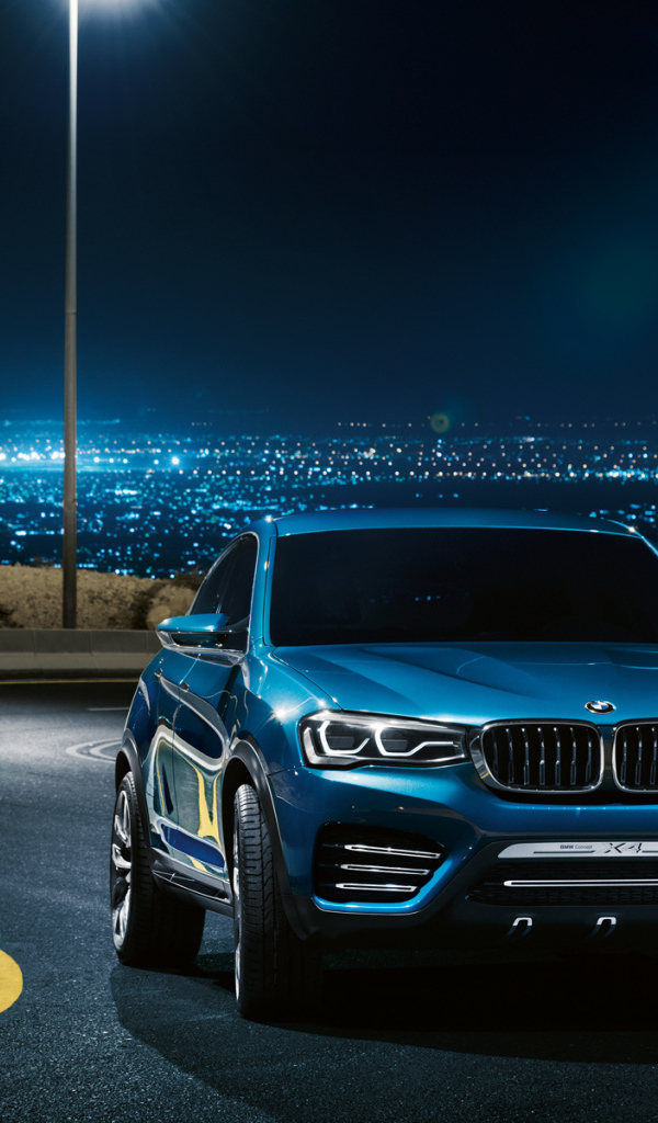 Синий BMW X4 кроссовер