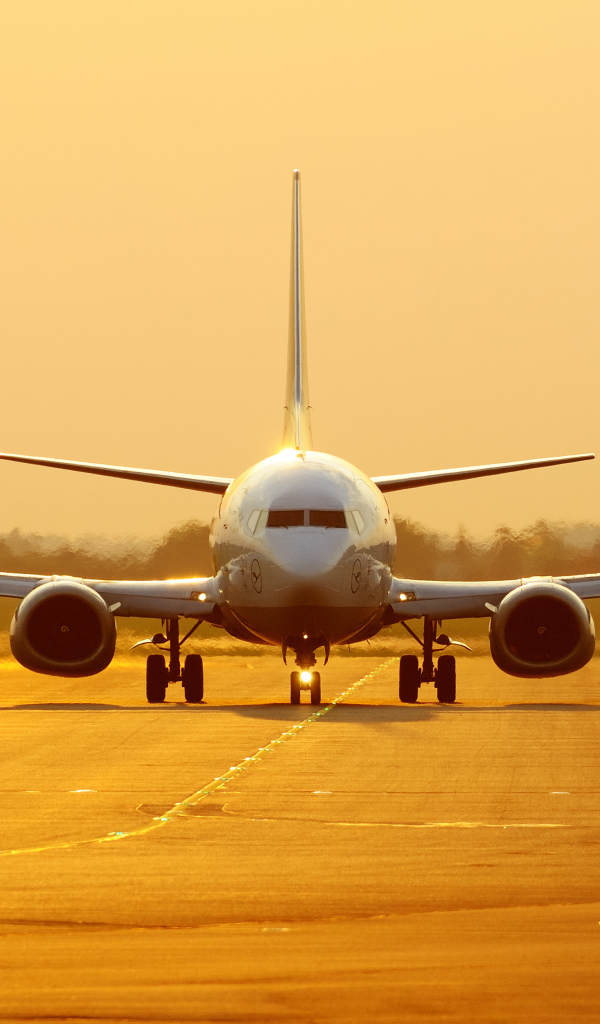 Боинг 737 на взлетной полосе