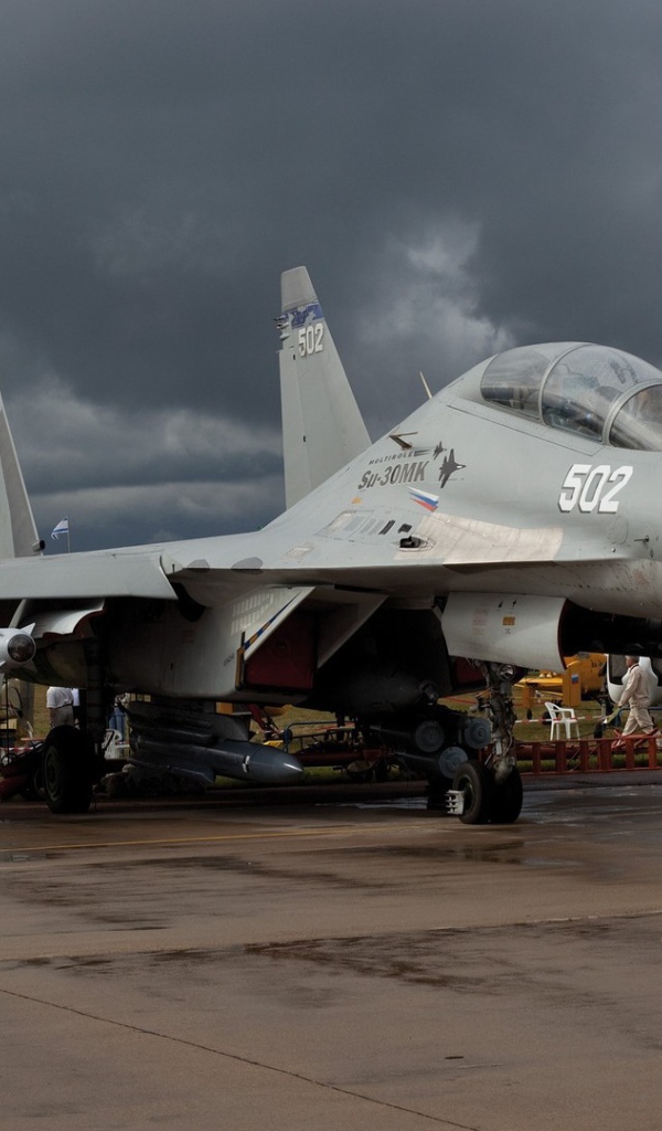 Русский военный самолет СУ-30-МК