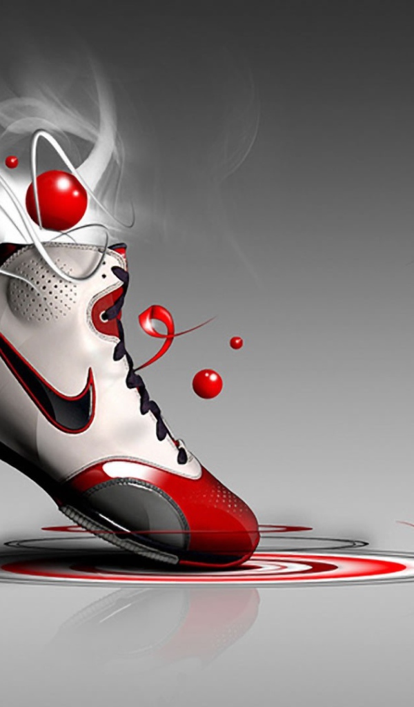 Абстрактный рисунок с кроссовком