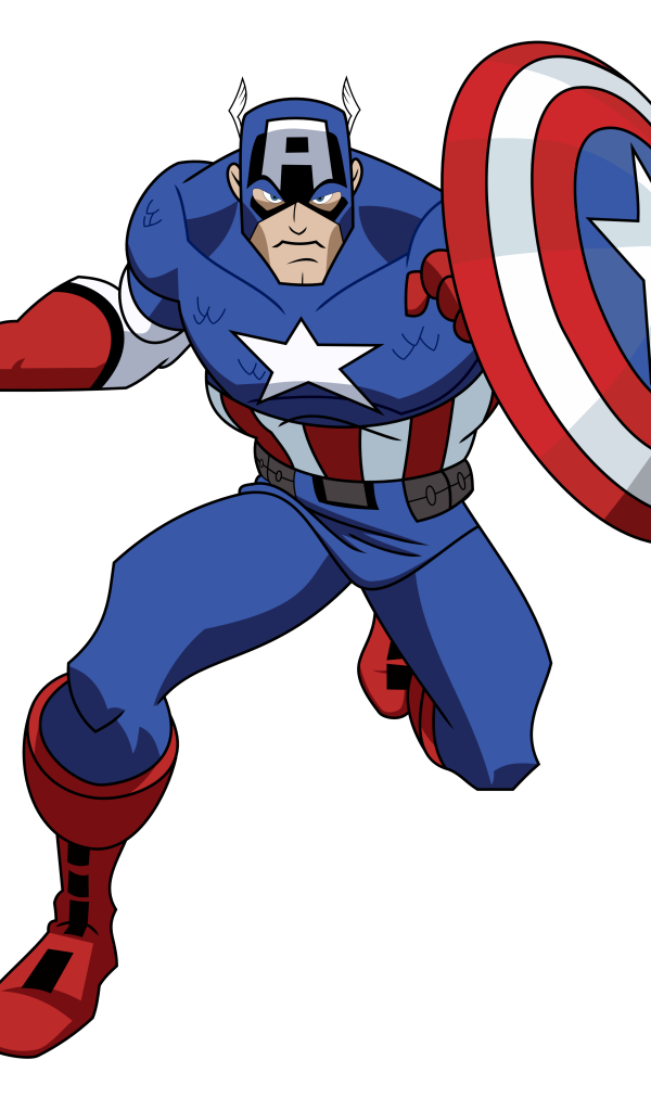 Капитан Америка на белом фоне