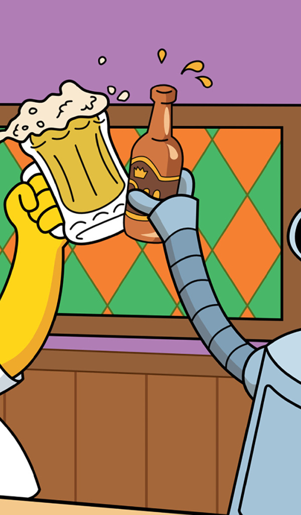 Футурама Бендер и Гомер