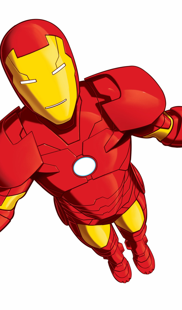 Железный человек на белом фоне