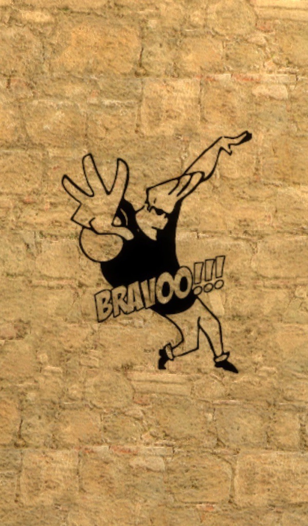 Джонни Браво на стене