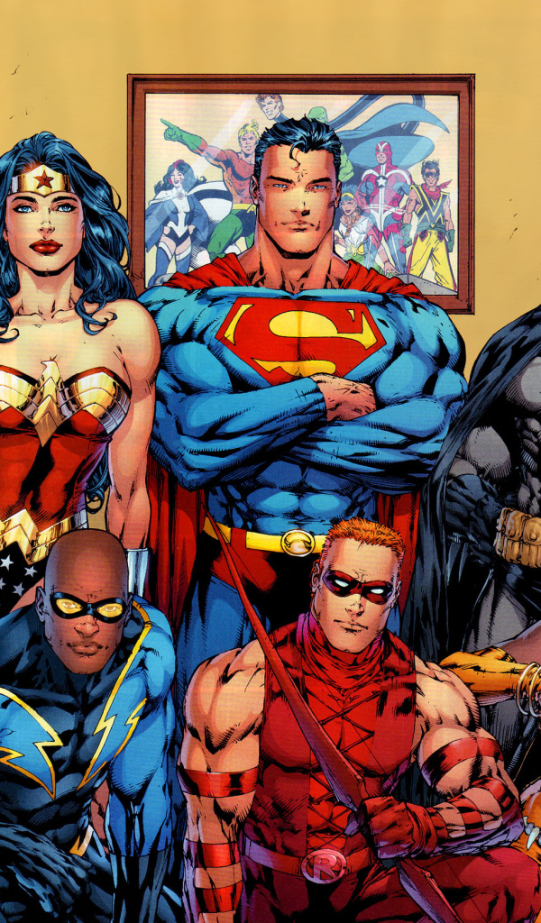 Лига Справедливости позирует для снимка