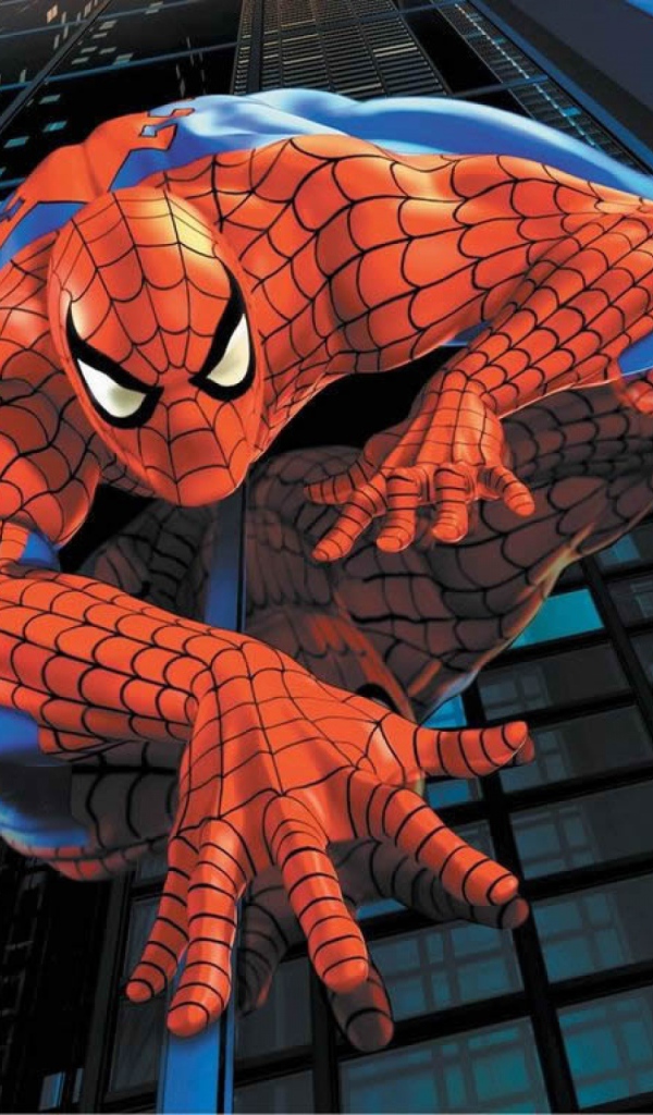 Человек-паук лезет на здания