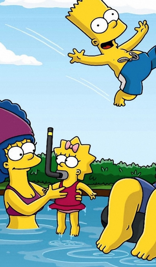 Симпсоны в бассейне