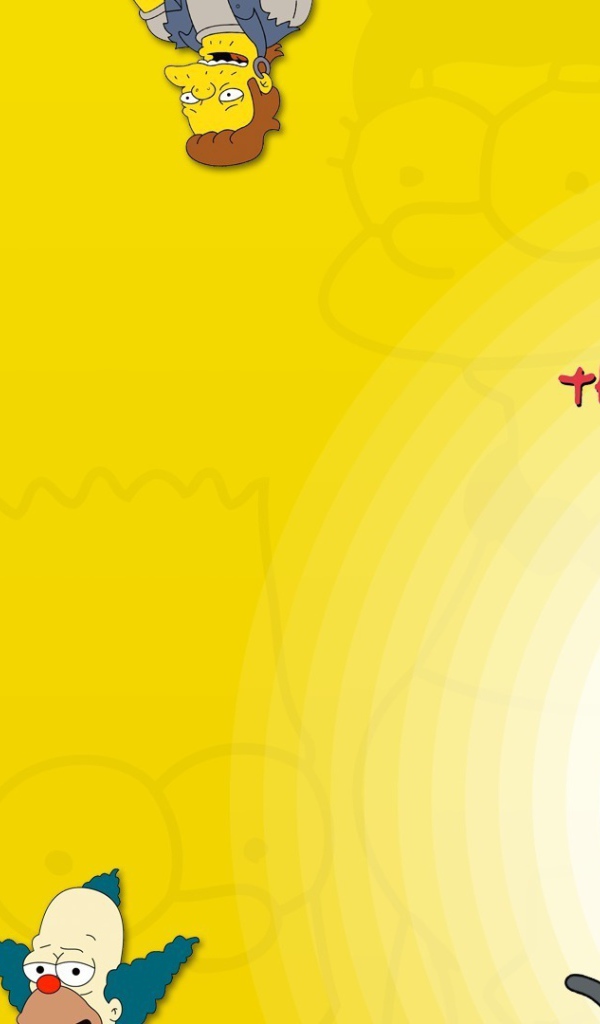 Симпсоны на желтом фоне