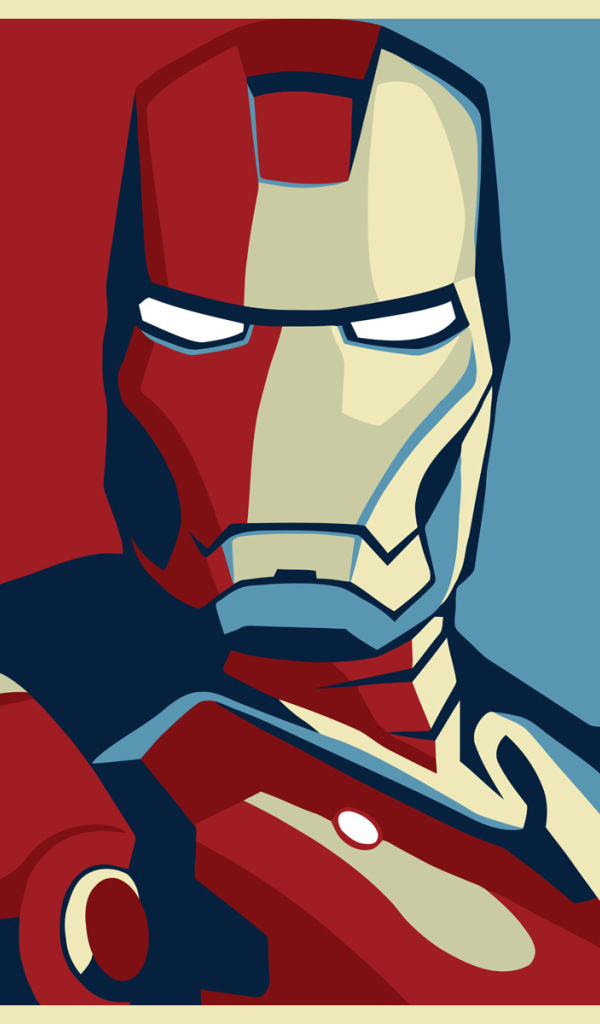 Железный человек красно-синий