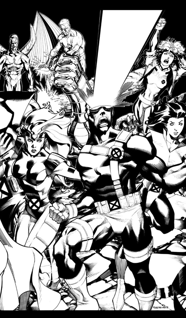 Люди Икс в черно-белом