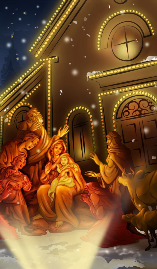 Красивый рисунок на рождество