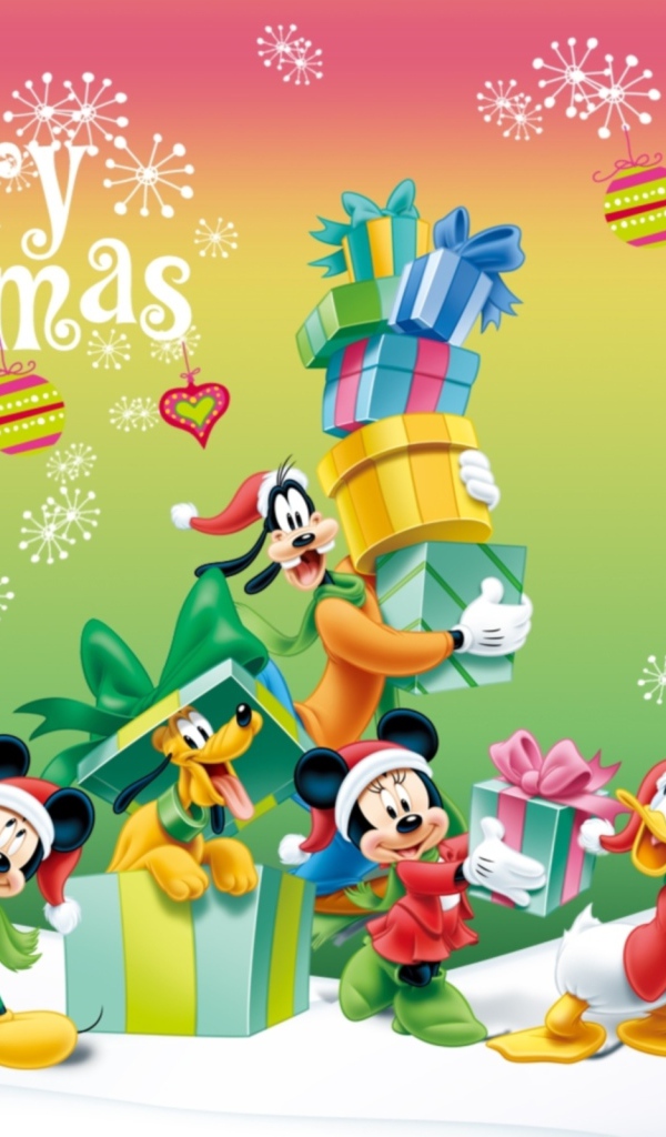 Герои мультфильмов на рождество