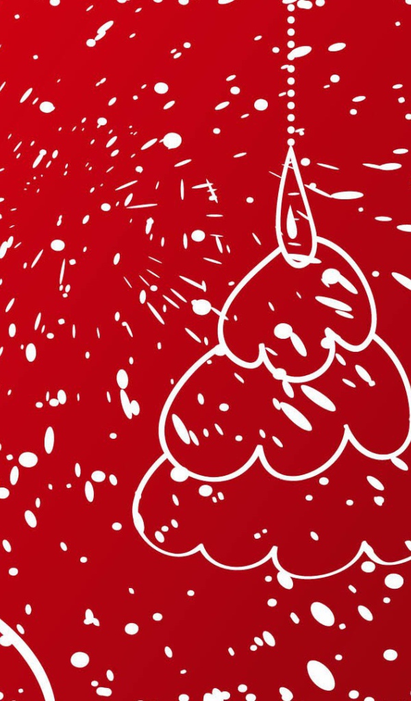 Красно-белая картинка на рождество