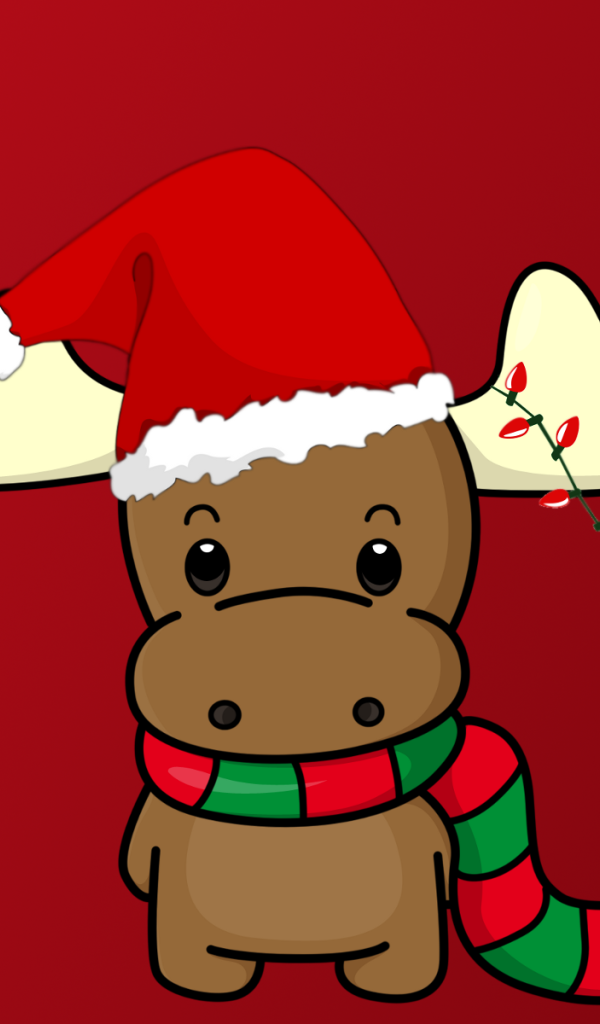 Грустный олень на рождество