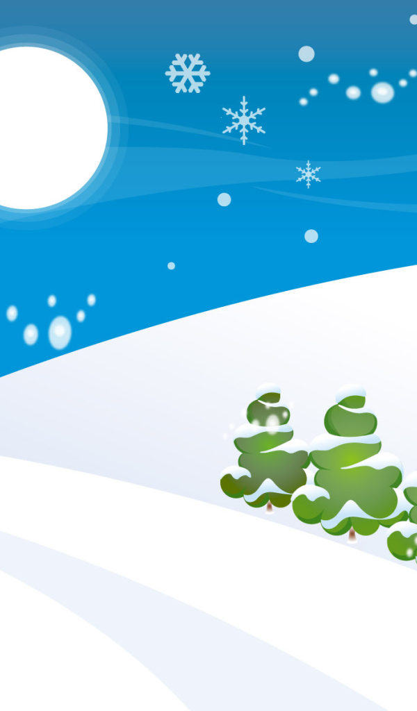 Зимний пейзаж на рождество