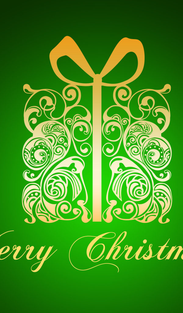 Пожелание на зелёном фоне на рождество