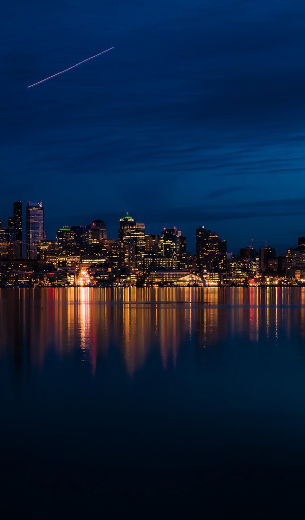 Город Сиетл ночью