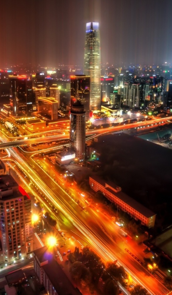 Китайский город ночью