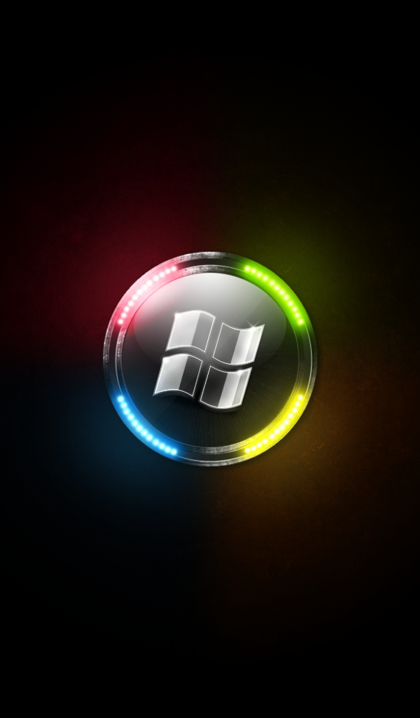 Майкрософт Виндовс на черном фоне