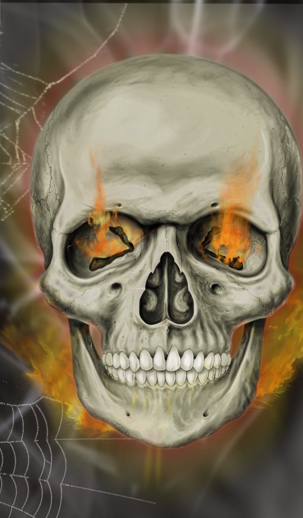 Fiery skull
