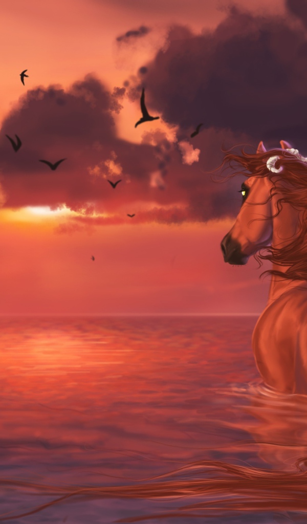 Красная лошадь