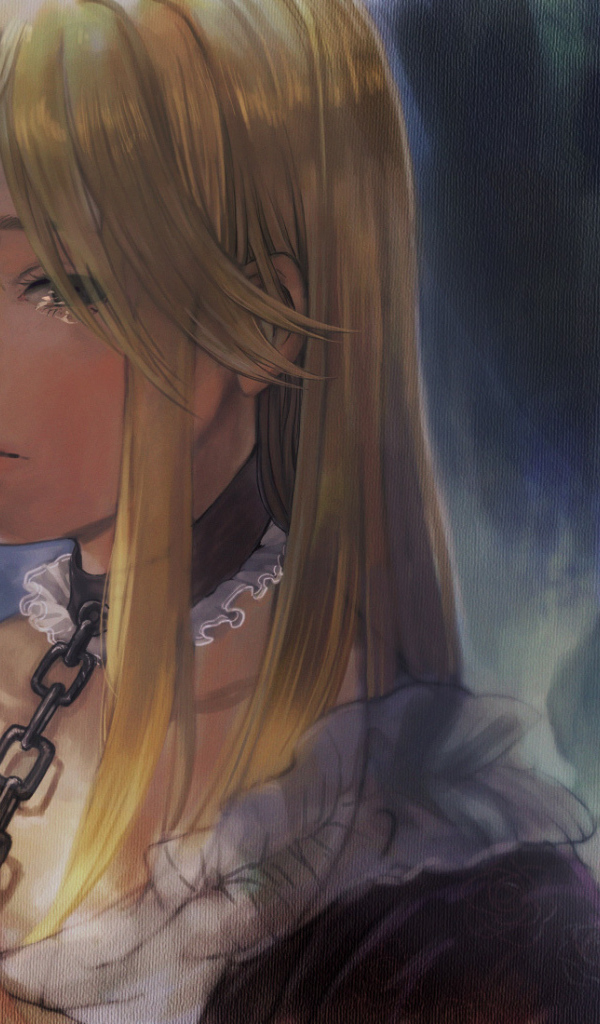 Девушка с цепью на шее