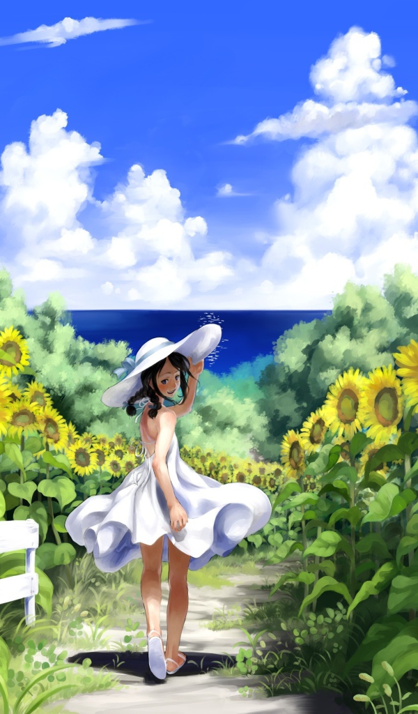 Девочка идет к морю