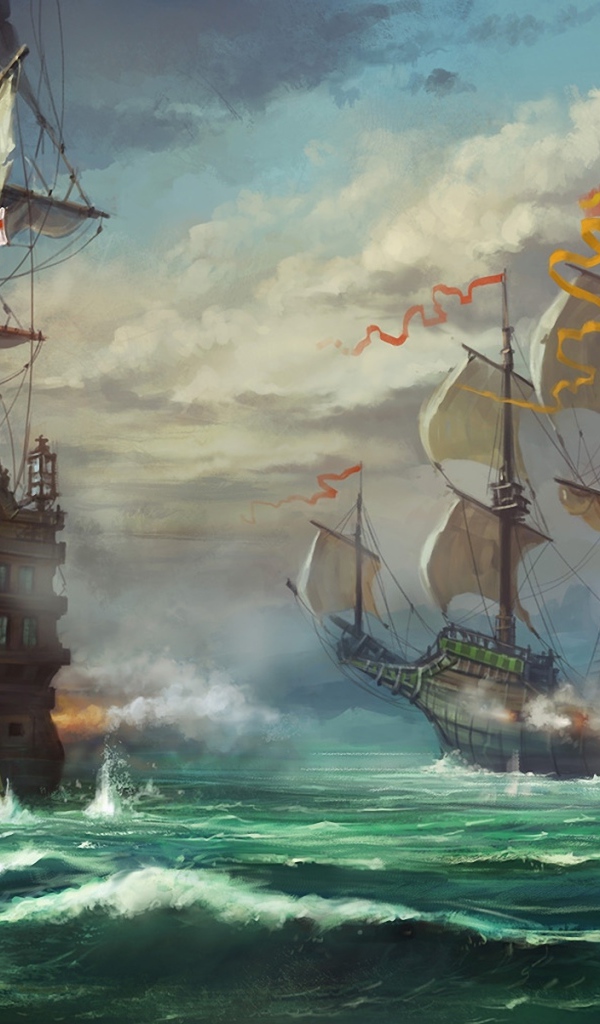 Морской бой парусных кораблей