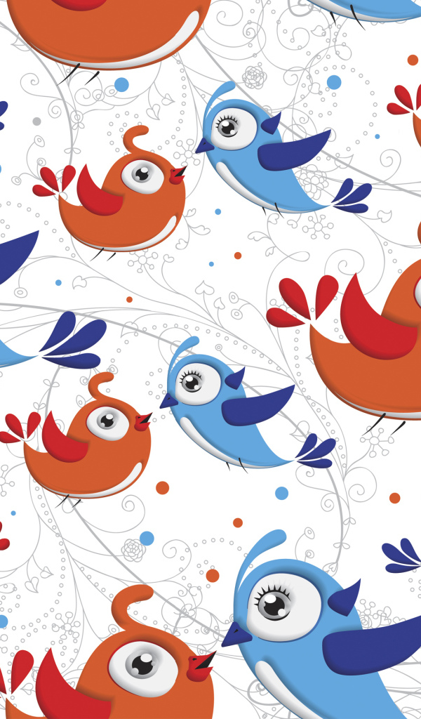 Текстура с птичками
