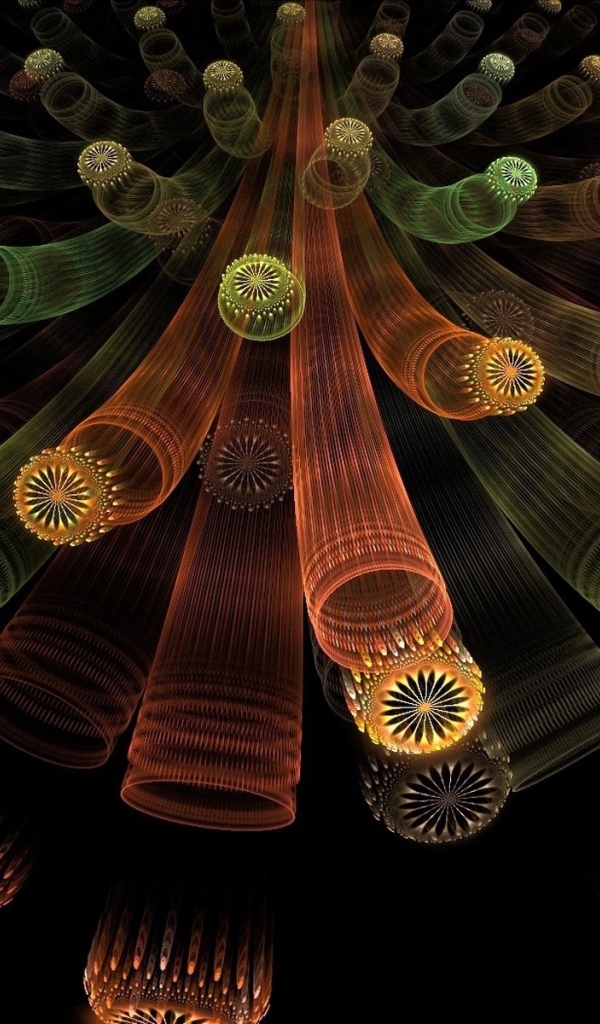 Объемный рисунок из трубок