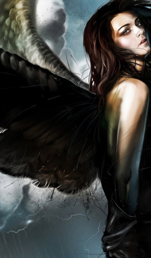 Черный ангел в облаках