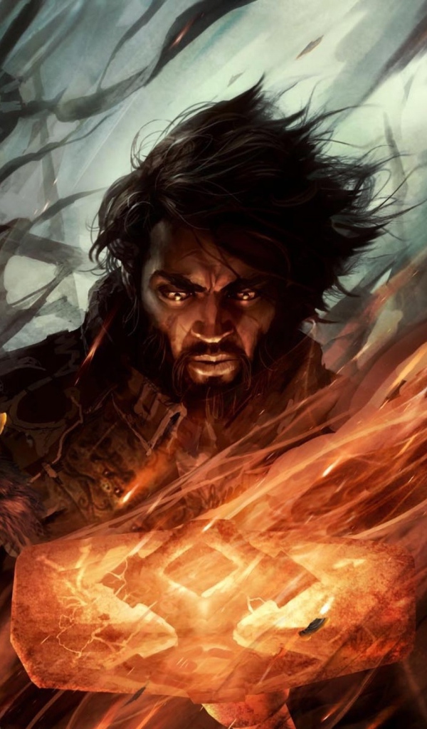 Человек с огненным молотом