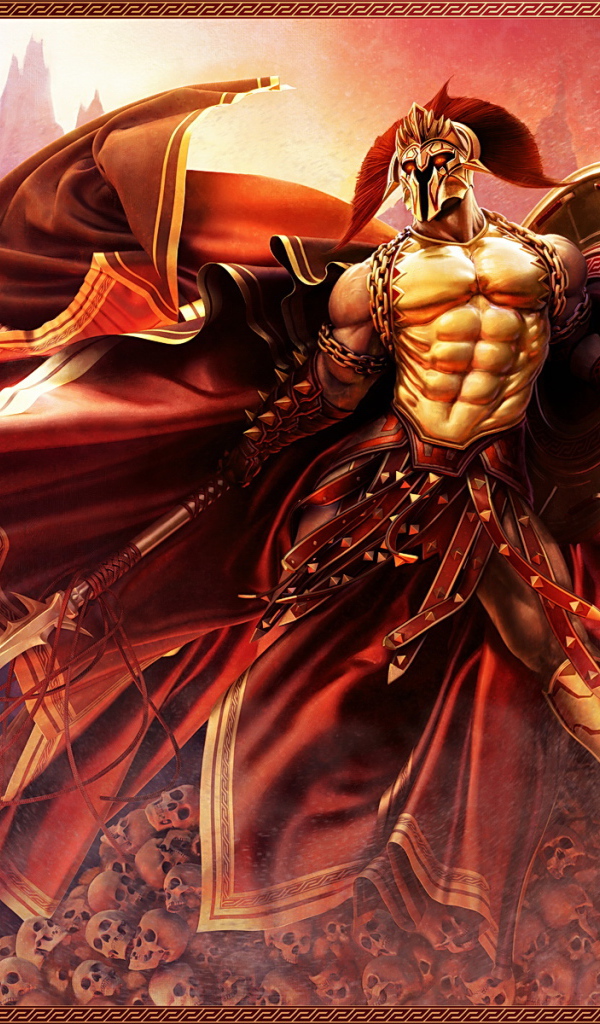 Воин на горе из черепов