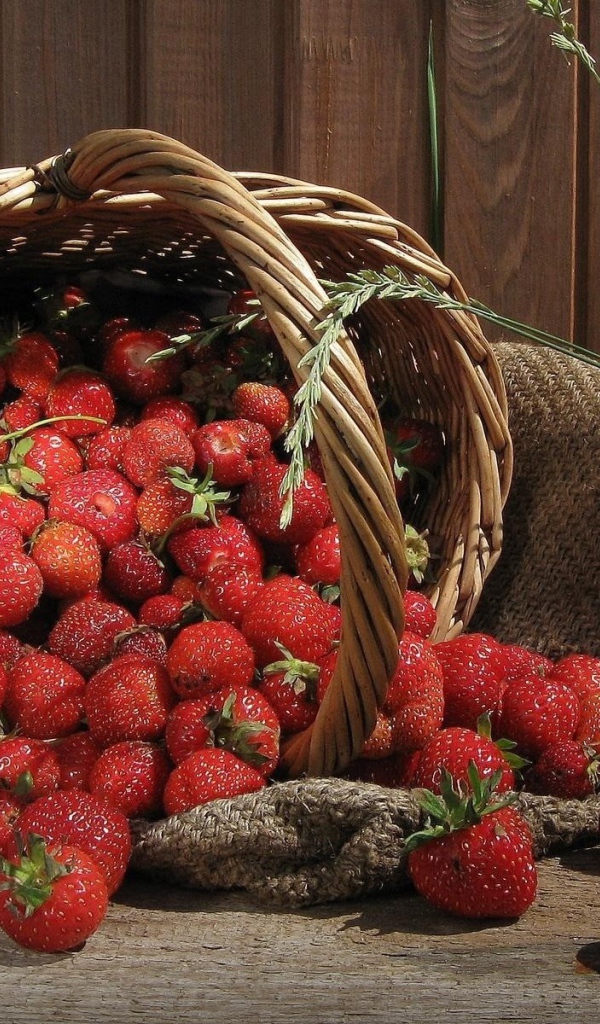 Корзина с клубникой