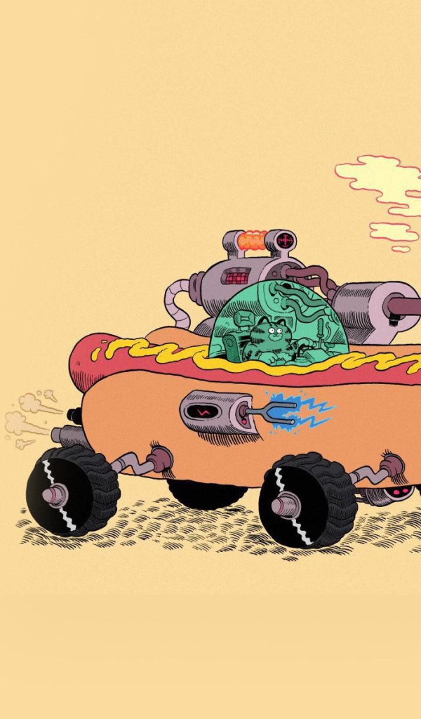 Кот в хотдоге