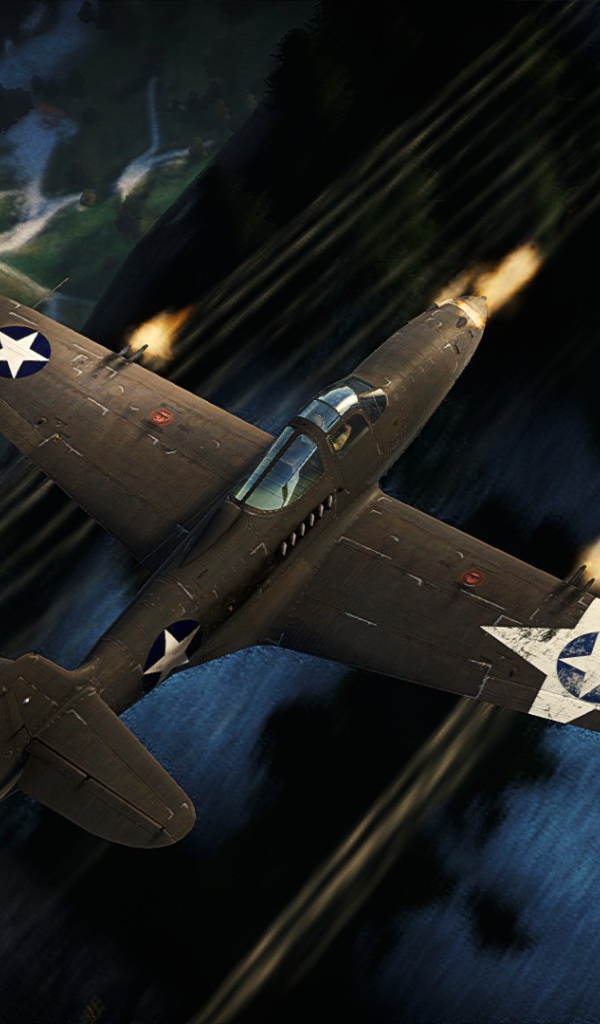 War Thunder американский истребитель в бою