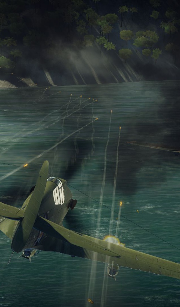 War Thunder американский истребитель стреляет