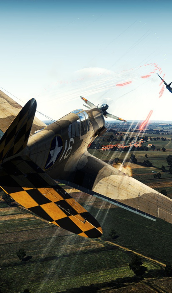 War Thunder американский самолет в бою