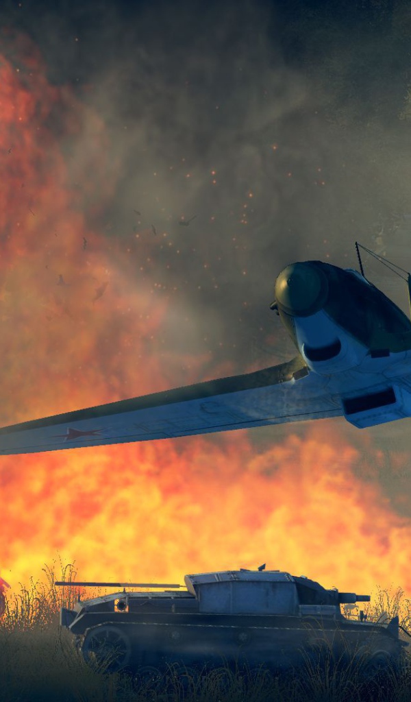 War Thunder истребитель в дыму