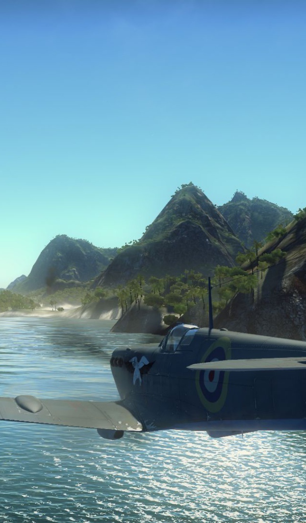 War Thunder самолет Сражаясь с военным кораблем