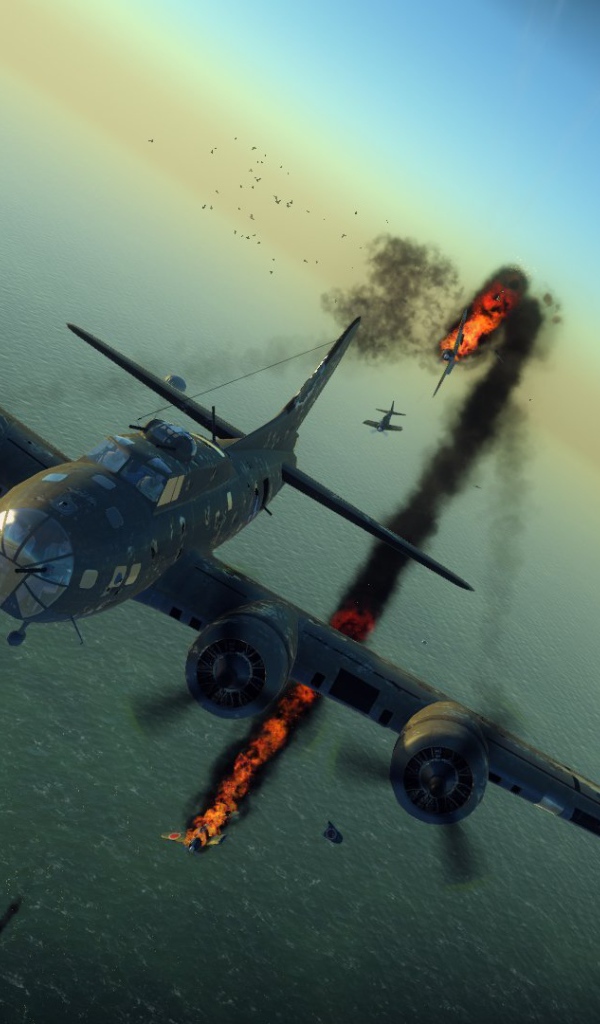 War Thunder самолет под огнем