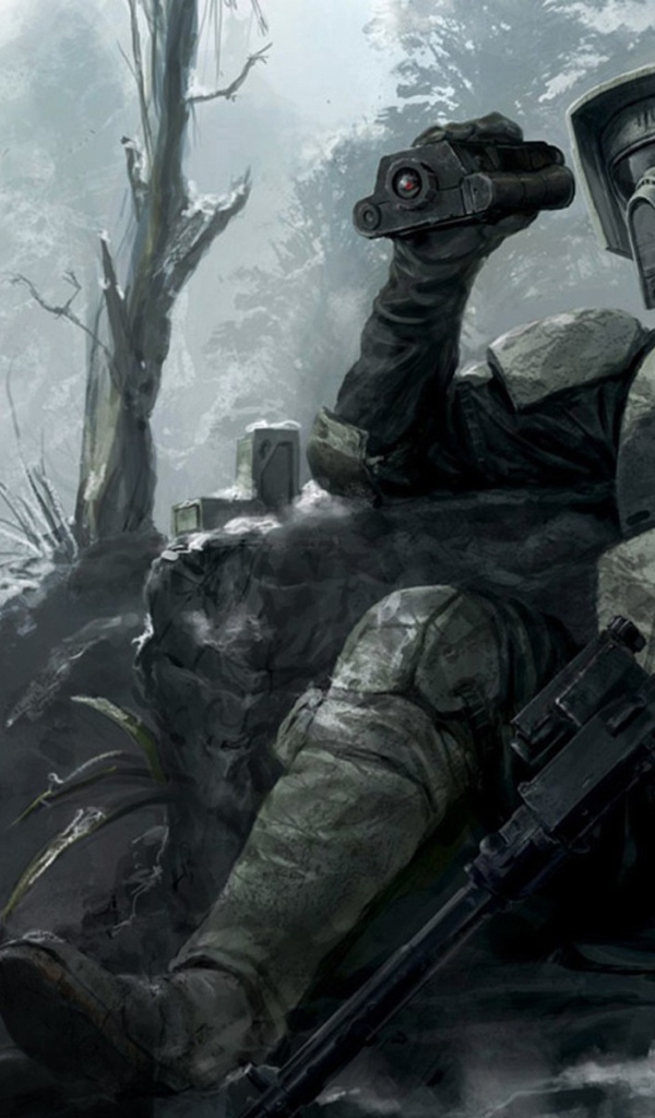 Воин из Star wars с оружием