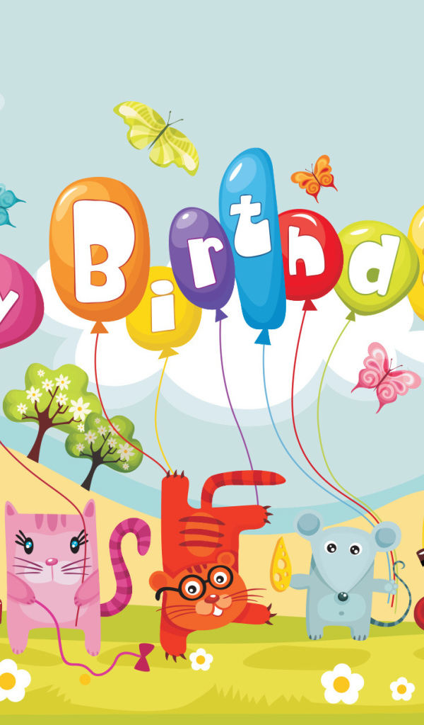 Животные с поздравлением на день рождения
