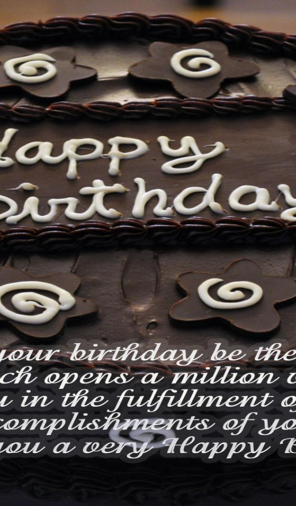 Черный шоколадный торт на день рождения