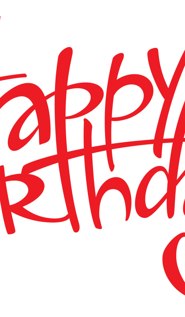 Поздравление на день рождения красными буквами