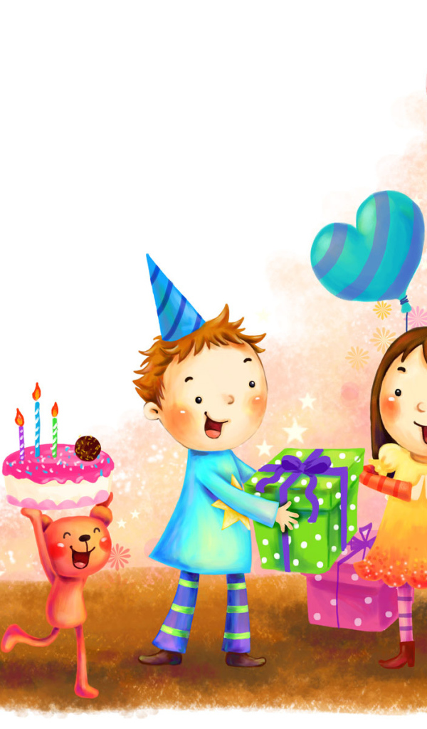 Весёлые дети на день рождения