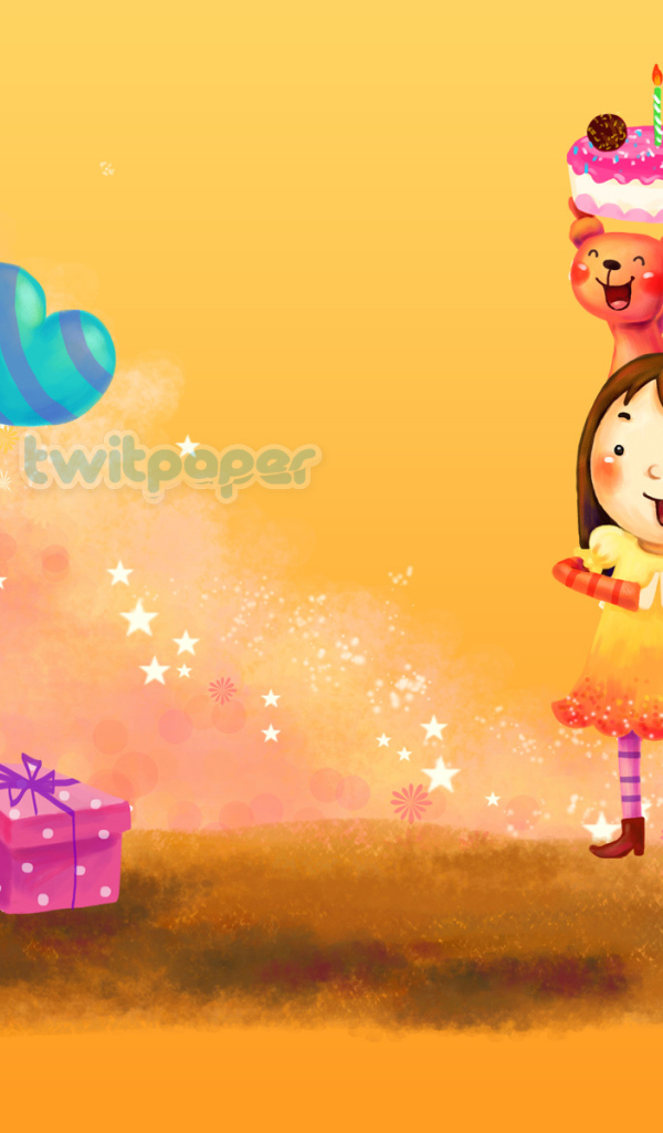 Счастливая девочка получает подарки на день рождения